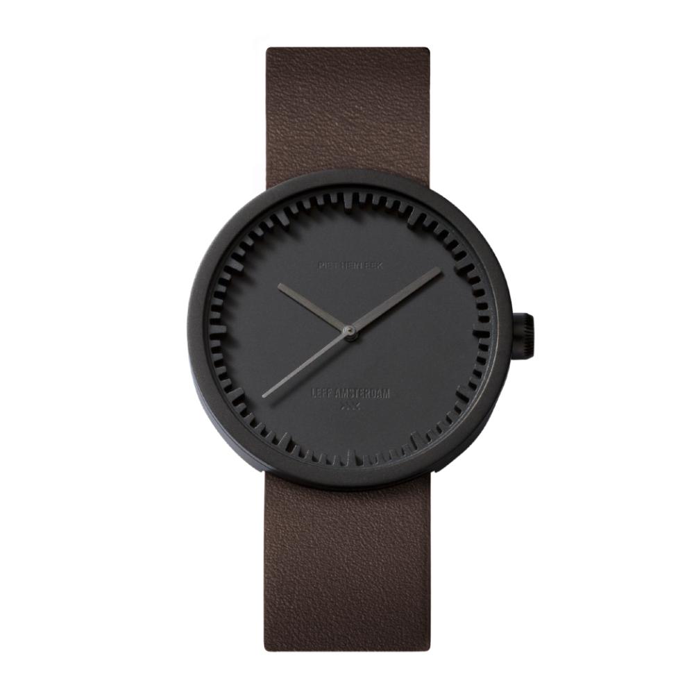 Leff Amsterdam LT71012 Tube Watch D38 Black / Brown Leather
